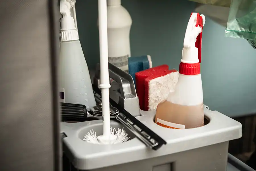 ELLIS JANITORIAL SERVICES - a close-up image of janitorial cleaning products in St. Louis, Missouri.